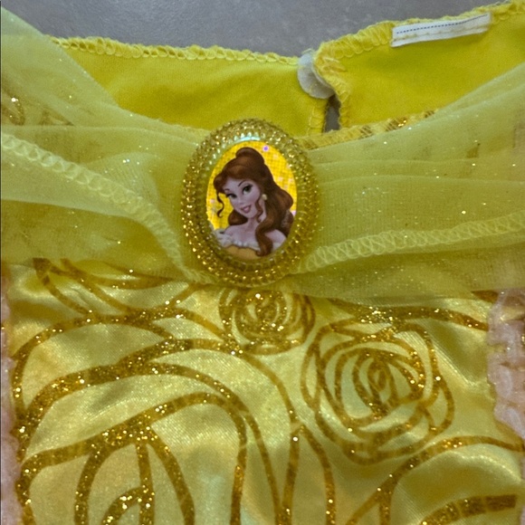 Disney Beauty and the Beast Belle Yellow and Pink Kids Princess Dress size 5 - Picture 2 of 7